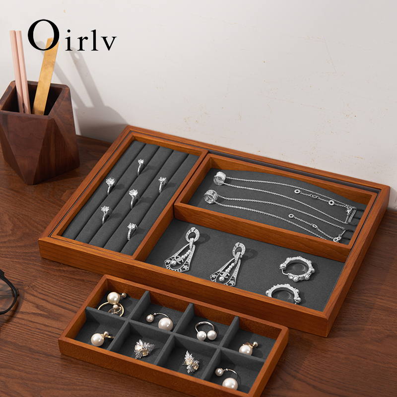 Oirlv منظم المجوهرات الخشبية ح - مراجعة Wood Ring Blank وسعره
