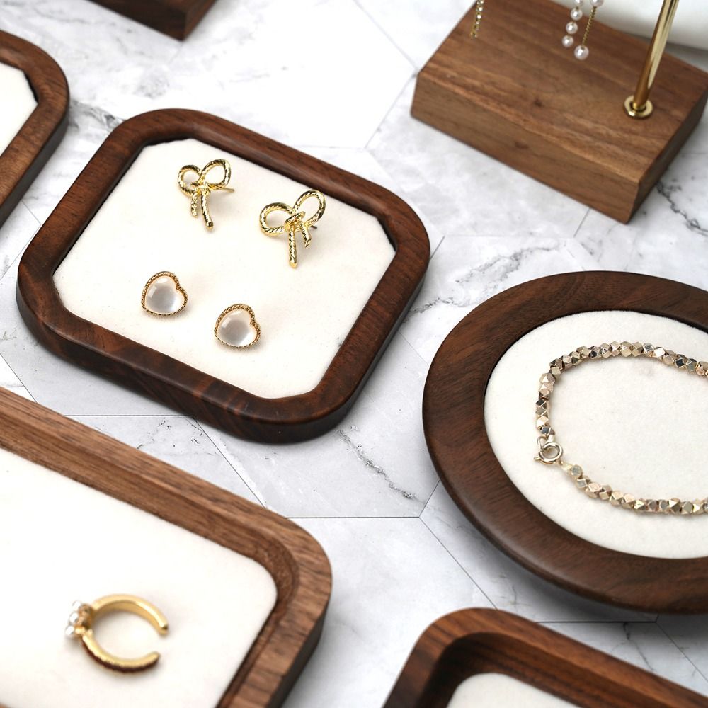 صينية خشبية بتصميم هندسي بسيط  - مراجعة Wood Ring Blank وسعره